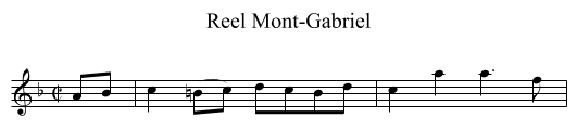 Reel Mont-Gabriel - staff notation