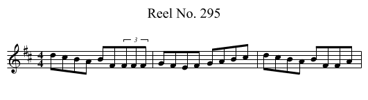 Reel No. 295 - staff notation