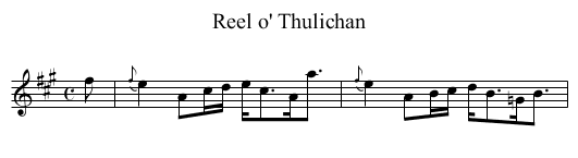 Reel o' Thulichan - staff notation