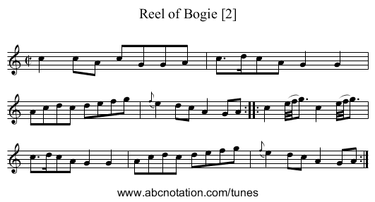Reel of Bogie [2] - staff notation