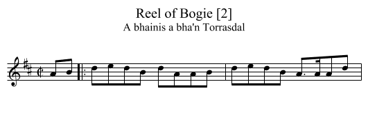 Reel of Bogie [2] - staff notation