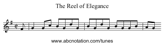 Reel of Elegance, The - staff notation