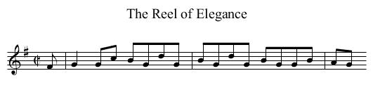 Reel of Elegance, The - staff notation
