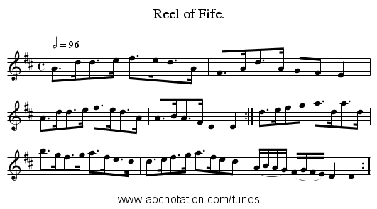 Reel of Fife. - staff notation