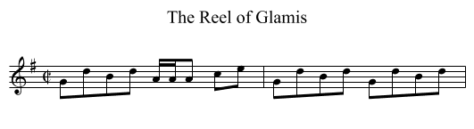 Reel of Glamis, The - staff notation