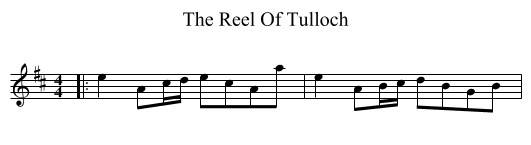 Reel Of Tulloch, The  - staff notation