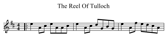 Reel Of Tulloch, The  - staff notation