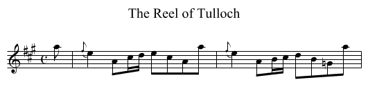 Reel of Tulloch, The - staff notation