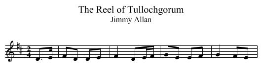 Reel of Tullochgorum, The - staff notation