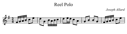 Reel Polo - staff notation