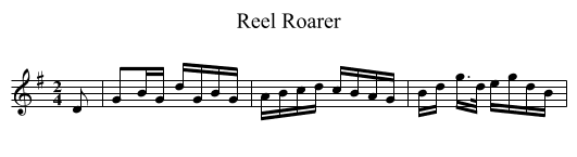 Reel Roarer - staff notation