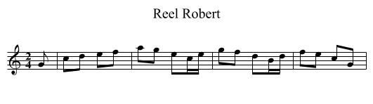 Reel Robert - staff notation