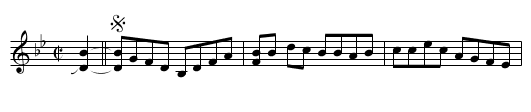 Reel rouge - staff notation