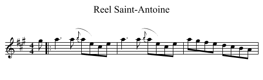 Reel Saint-Antoine - staff notation