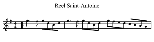 Reel Saint-Antoine - staff notation
