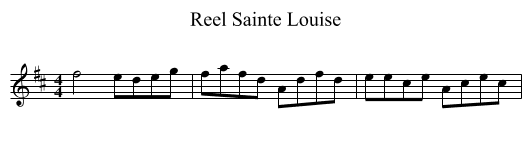 Reel Sainte Louise - staff notation