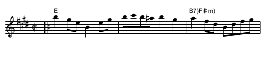 Reel Saint-Sim&eacute;on - staff notation