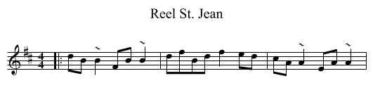 Reel St. Jean - staff notation