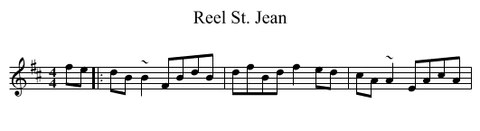 Reel St. Jean - staff notation