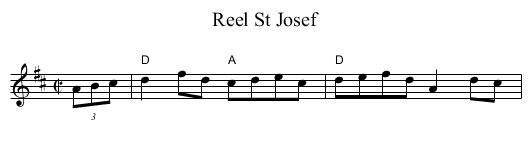 Reel St Josef - staff notation