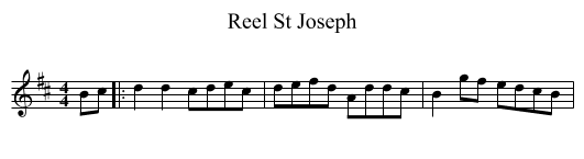 Reel St Joseph - staff notation