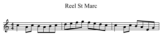 Reel St Marc - staff notation