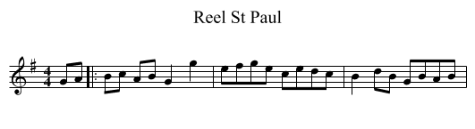 Reel St Paul - staff notation