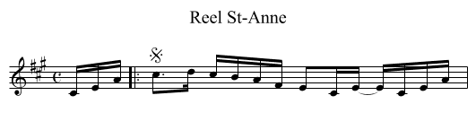 Reel St-Anne - staff notation