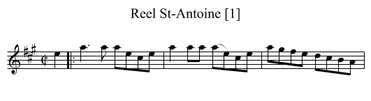 Reel St-Antoine [1] - staff notation
