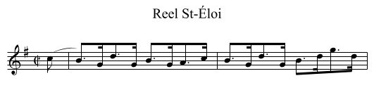 Reel St-Éloi - staff notation