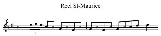 Reel St-Maurice - staff notation