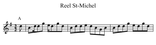 Reel St-Michel - staff notation
