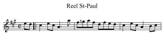 Reel St-Paul - staff notation