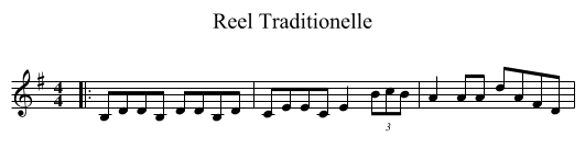Reel Traditionelle - staff notation