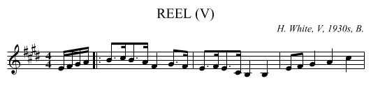 REEL (V) - staff notation