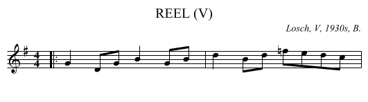 REEL (V) - staff notation