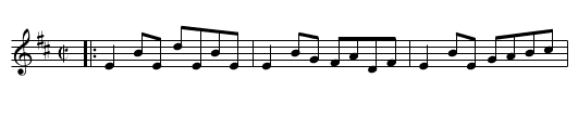 Reel with the Burl - staff notation