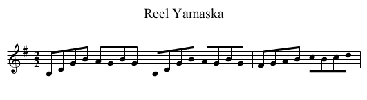 Reel Yamaska - staff notation