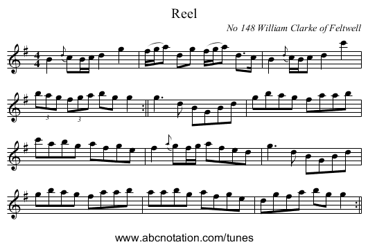 Reel - staff notation