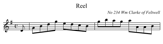 Reel - staff notation
