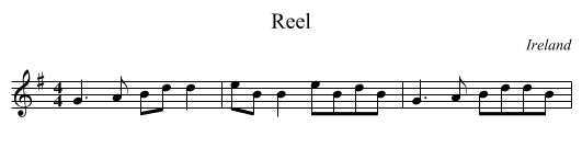 Reel - staff notation