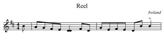 Reel - staff notation