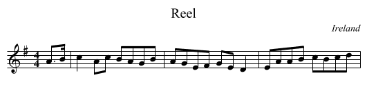 Reel - staff notation