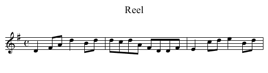 Reel - staff notation