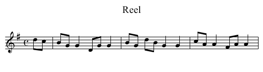 Reel - staff notation