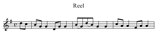 Reel - staff notation