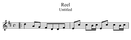 Reel - staff notation