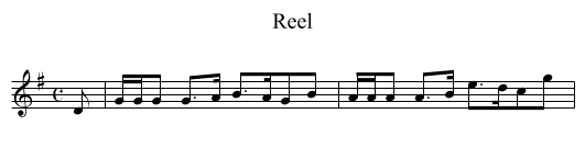 Reel - staff notation