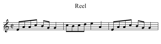 Reel - staff notation