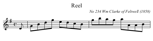 Reel - staff notation